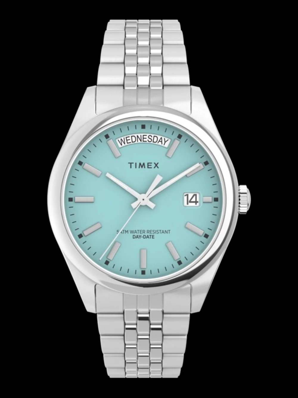 Timex Legacy Day And Date Watch in Turquoise Brand New In Box With Tags